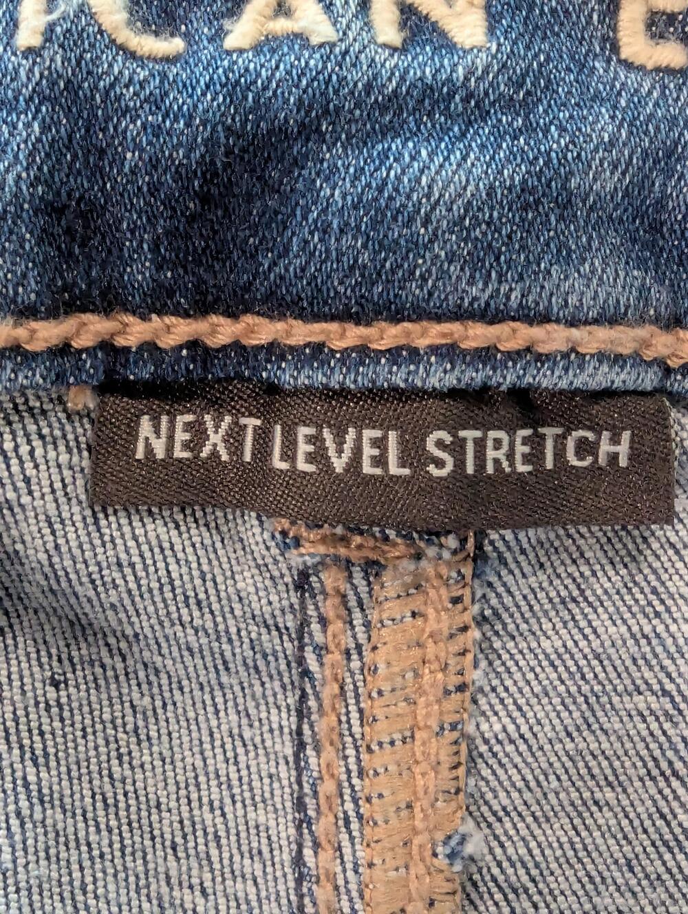 American Eagle Outfitters Jeans Womens 10 Long Blue Med Wash Super Hi-Rise Flare - Picture 3 of 11